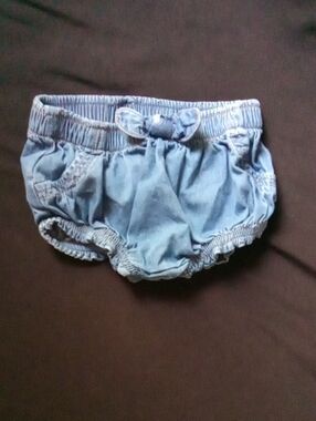 Cat & Jack Light Blue Baby Bloomers with Bow Detail
